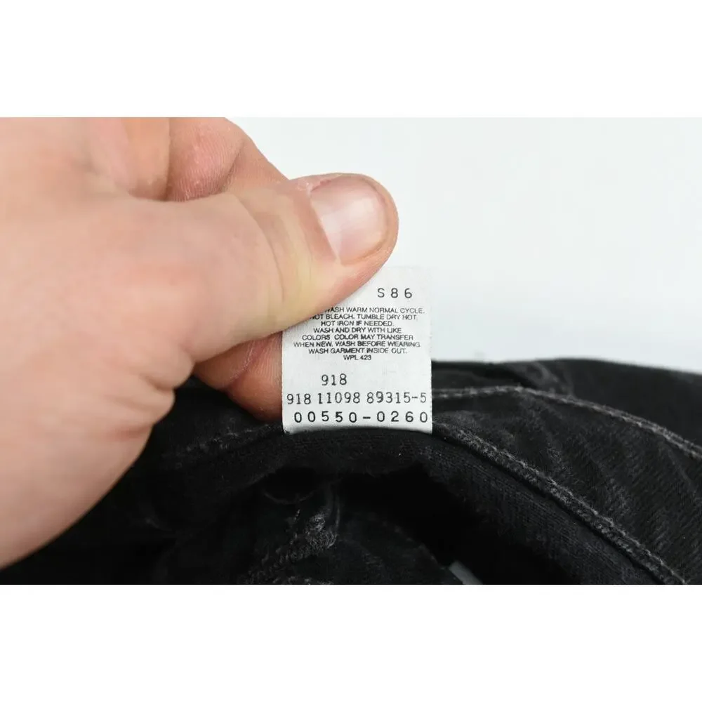 Vintage Levis 550 Jeans Mens 36x29 Bluack Relaxed Fit Denim 90s USA